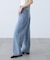 レーストリミングワイドストレートデニム