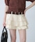 ティアードフリルベルト付きミニスカート