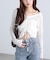 オフショル前後2wayシアーカーディガン