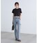 [低身長サイズ／Sシリーズ]サイドカットフレアデニムパンツ