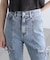 [低身長サイズ／Sシリーズ]サイドカットフレアデニムパンツ