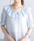 シアーフリル半袖ブラウス