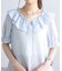 シアーフリル半袖ブラウス