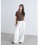 〈ＭＦＭ〉金ボタンクロップドポロニット