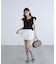 前後2WAY肩フリルペプラムブラウス
