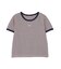 ロゴ刺繍リンガーTシャツ