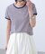 ロゴ刺繍リンガーTシャツ