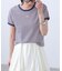 ロゴ刺繍リンガーTシャツ