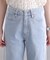 ベーシックワイドサイドレースデニムパンツ