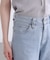 [低身長サイズ／Sシリーズ]ベーシックワイド裾レースデニムパンツ