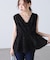 ＜MFM＞カットジャガードカシュクールブラウス