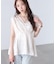 ＜MFM＞カットジャガードカシュクールブラウス