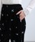 ベロア刺繍総柄フレアパンツ