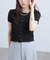 ＜MFM＞シャーリング半袖カーディガン