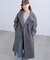 [低身長サイズ／Sシリーズ]スタンドカラーメルトンロングコート