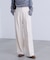 ウール調ワンタックワイドパンツ