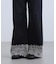 [低身長サイズ／Sシリーズ]ベーシックワイド裾レースデニムパンツ