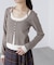 Ⅱキャミレイヤードクルーネックニット