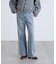 [低身長サイズ／Sシリーズ]ベーシックワイドサイドレースデニムパンツ