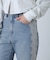 [低身長サイズ／Sシリーズ]ベーシックワイドサイドレースデニムパンツ