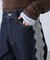[低身長サイズ／Sシリーズ]ベーシックワイドサイドレースデニムパンツ