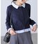 Iシャツフェイクレイヤードポロカーディガン