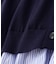 Iシャツフェイクレイヤードポロカーディガン