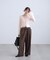 ウエストレースワイドストレートパンツ