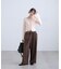 ウエストレースワイドストレートパンツ