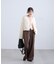 ウエストレースワイドストレートパンツ