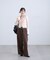 ウエストレースワイドストレートパンツ