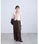 ウエストレースワイドストレートパンツ