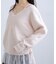 レースドッキングサイドドロストニット