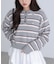 POLO BCS ボーダーポロニット