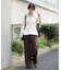 シャツレイヤードゴールドボタンニット