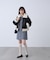 アーガイルポロ襟ショートニットワンピース