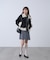 アーガイルポロ襟ショートニットワンピース
