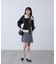 アーガイルポロ襟ショートニットワンピース