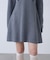 アーガイルポロ襟ショートニットワンピース
