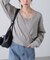 レースドッキングカシュクールニット