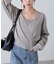 レースドッキングカシュクールニット