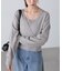 レースドッキングカシュクールニット