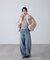 レースドッキングカシュクールニット