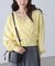 レースドッキングカシュクールニット