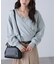 レースドッキングカシュクールニット