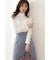 パールポイントフェザーリブハイネックニット