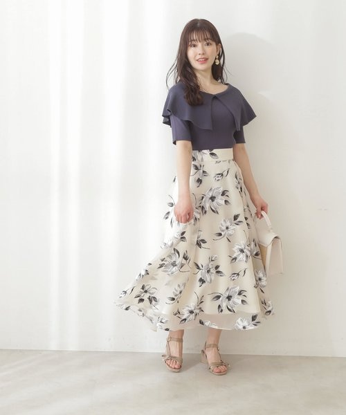 美人百花6月号掲載商品｜ラバーフラワーフレアスカート