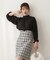 ｜美人百花10月号タイアップ 宇賀美里さん着用商品｜バイカラーシャーリングブラウス