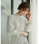 ｜美人百花10月号タイアップ 宇賀美里さん着用商品｜バイカラーシャーリングブラウス