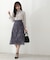 ｜美人百花10月号タイアップ 宇賀美里さん着用商品｜バイカラーシャーリングブラウス